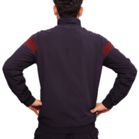 Tracksuit-(Navy Blue & Maroon)-(NS Lycra)-MORNIVA