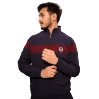 Tracksuit-(Navy Blue & Maroon)-(NS Lycra)-MORNIVA