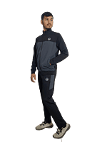 Tracksuit Black & Dark Grey (4way lycra)