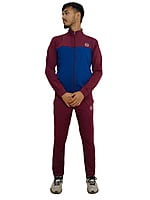 Tracksuit Mehroon & Royal Blue (4way lycra)