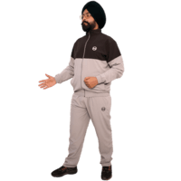 Tracksuit-(Light Grey & Black)-(NS Lycra)-MORNIVA