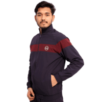 Tracksuit-(Navy Blue & Maroon)-(NS Lycra)-MORNIVA